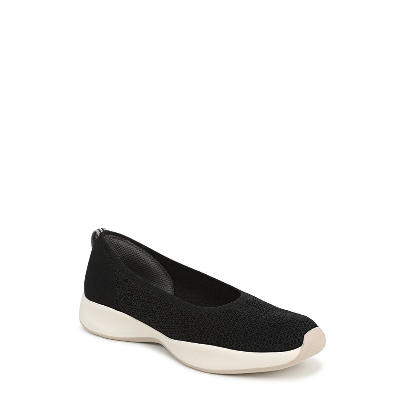 Women's Unity Skimmer Slip On Shoes (Black Stretch Fabric)