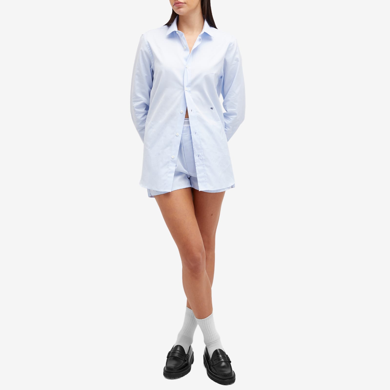 Women's Boxer Shorts in Chambray Blue