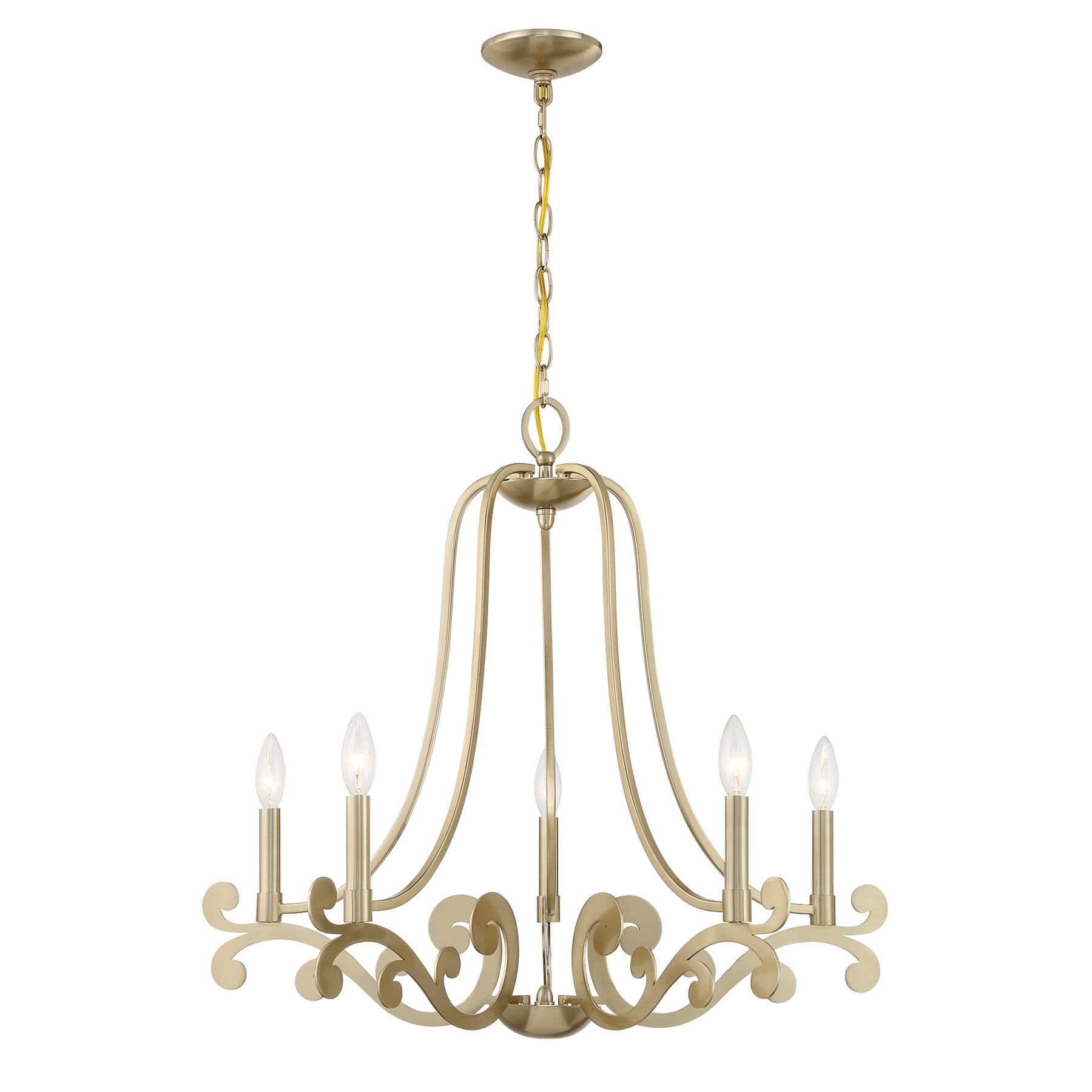 Lombard 5-Light Chandelier in Noble Bra