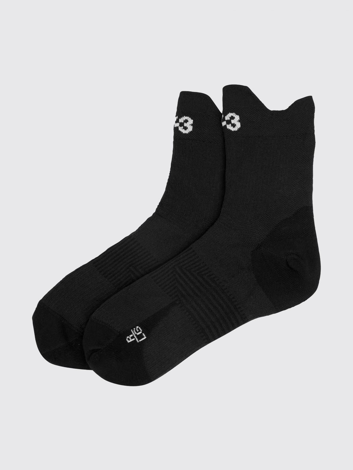 Logo-intarsia ribbed socks - Black