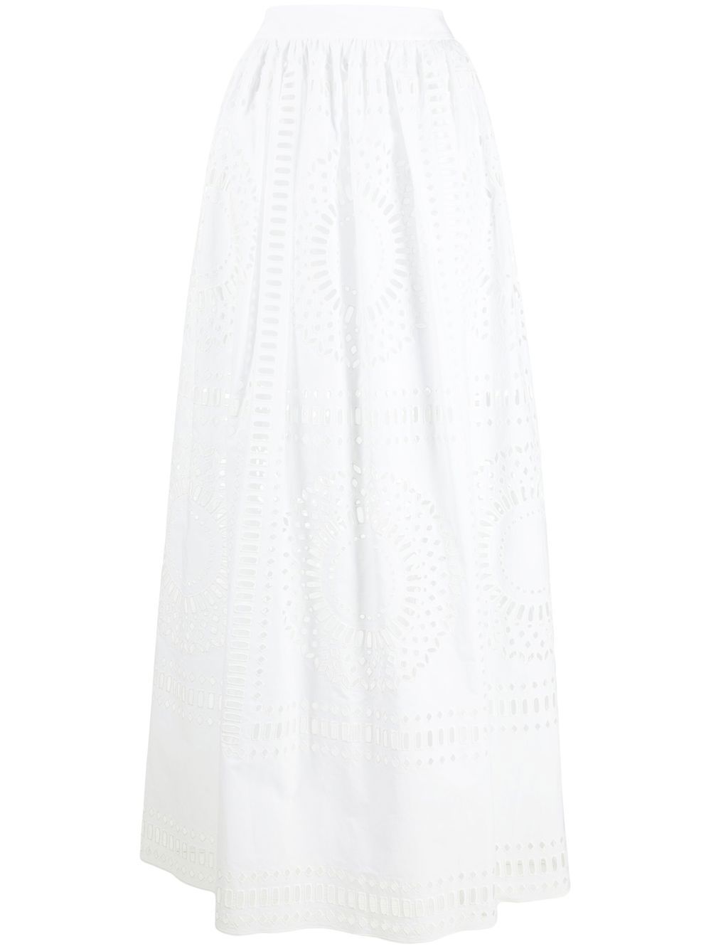 Cut-out detail maxi skirt - Blue