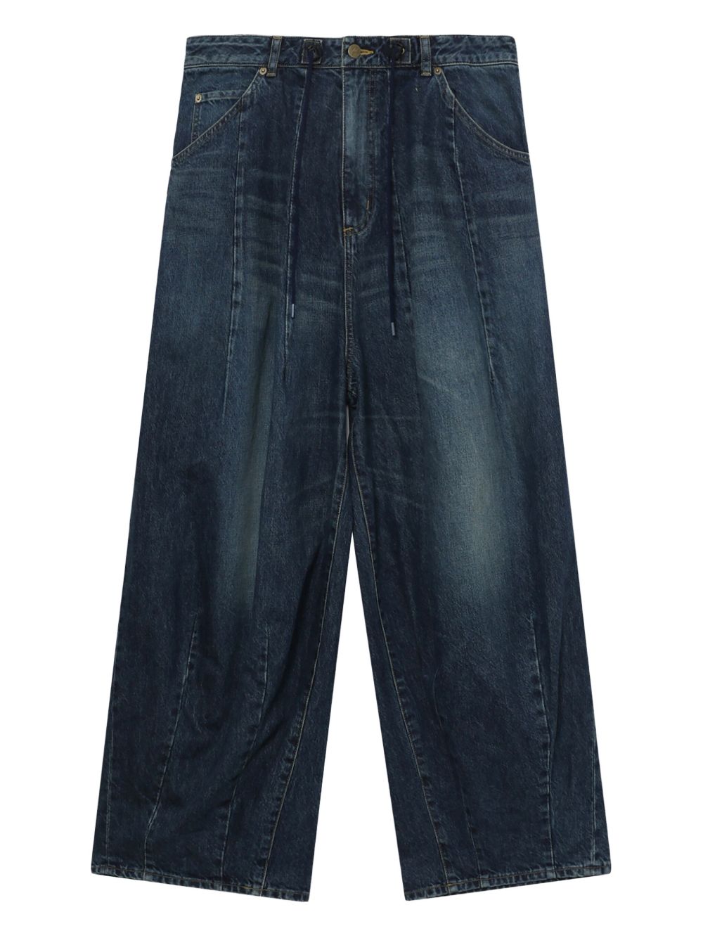 Cotton drawstring jeans - Blue