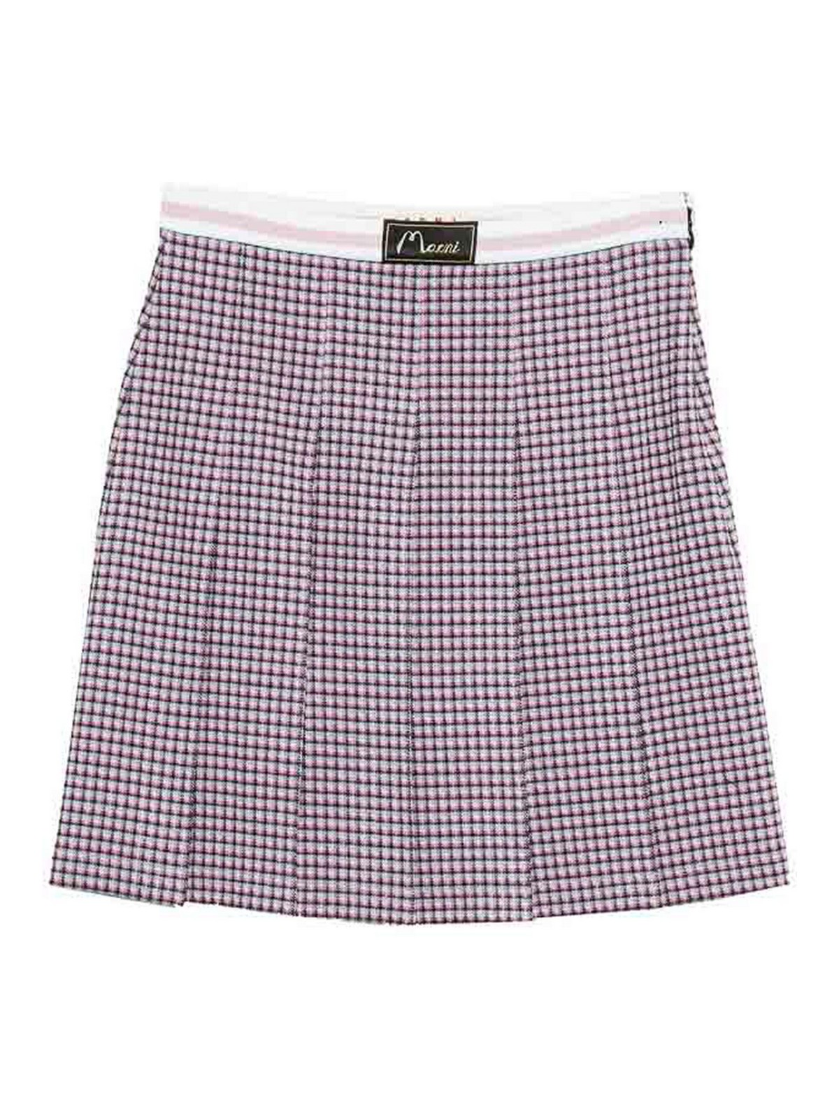 Check-patten Pleated Skirt