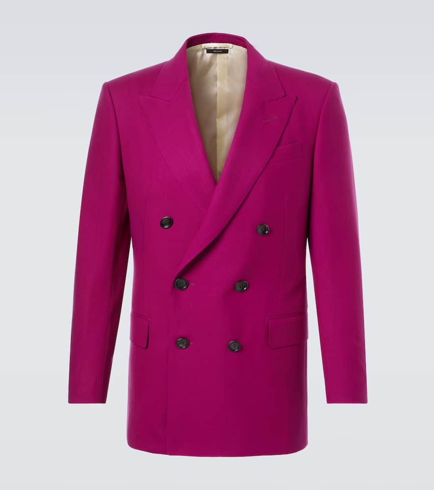 Wool twill suit jacket