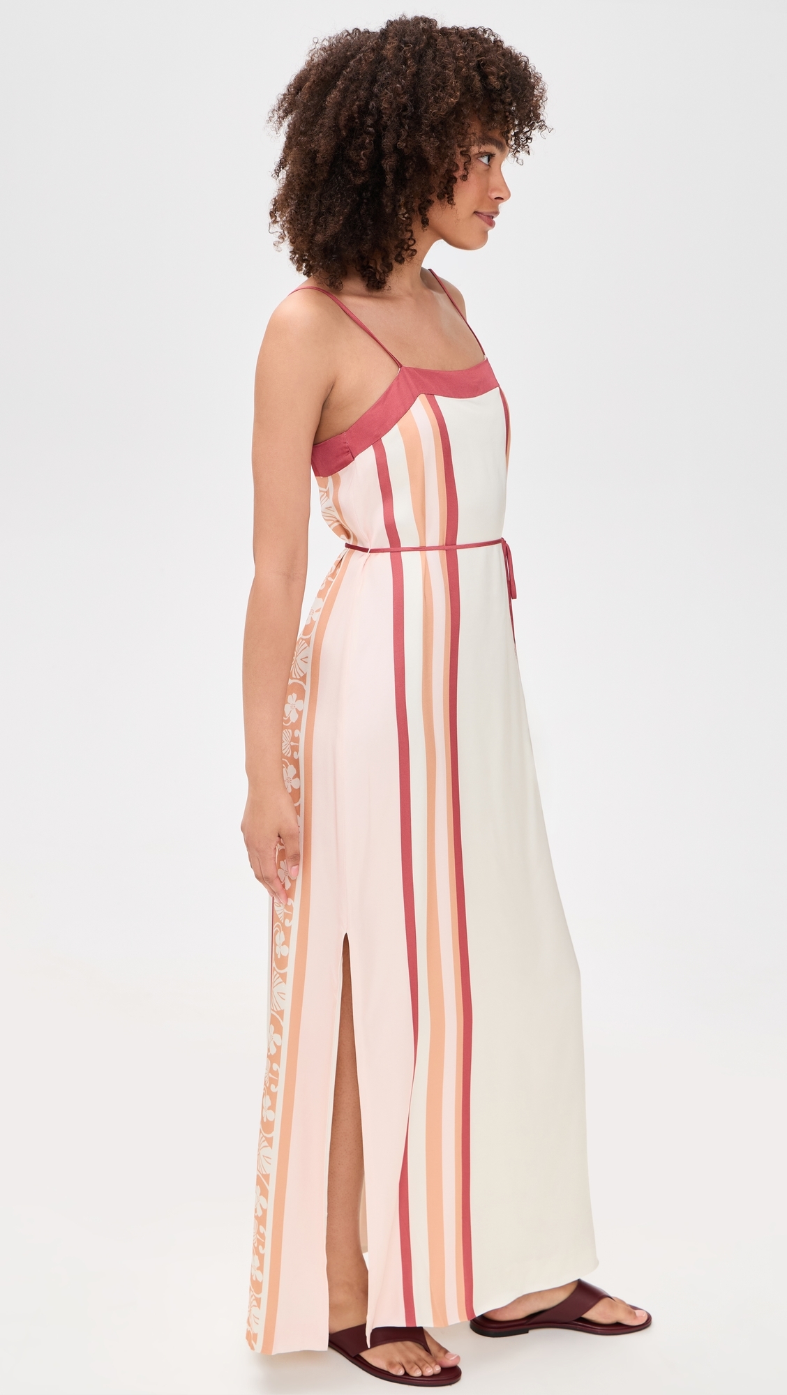Lilia Maxi Dress Pink Brown