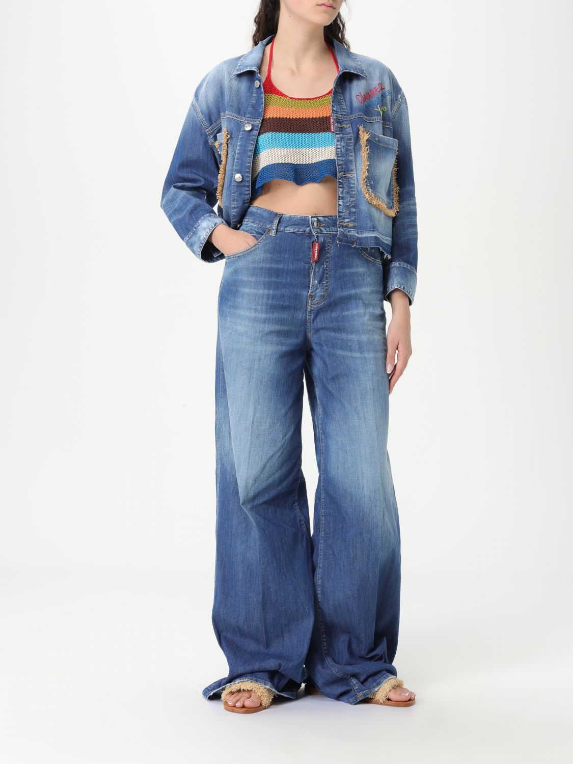 Jacket DSQUARED2 Woman color Denim