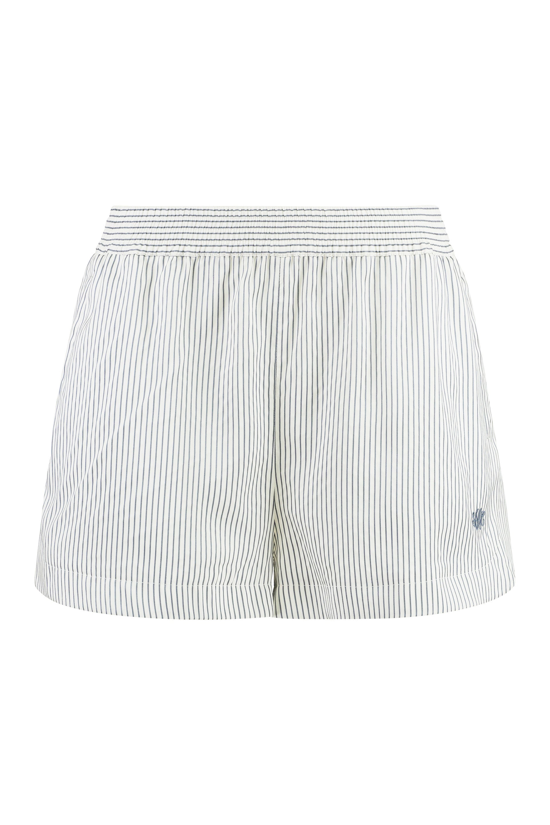 Silk Striped Mini Shorts for Women