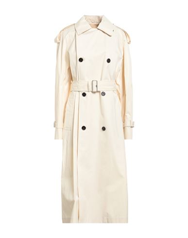 Woman Overcoat & Trench Coat Ivory Size 4 Cotton
