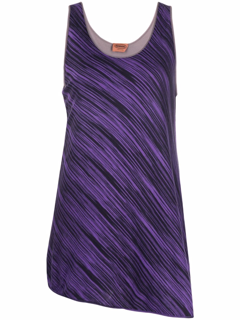 2000s striped sleeveless top - Purple