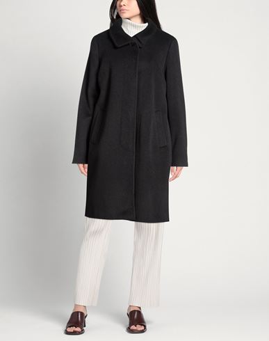 Woman Coat Black Size 16 Alpaca wool, Virgin Wool, Polyamide
