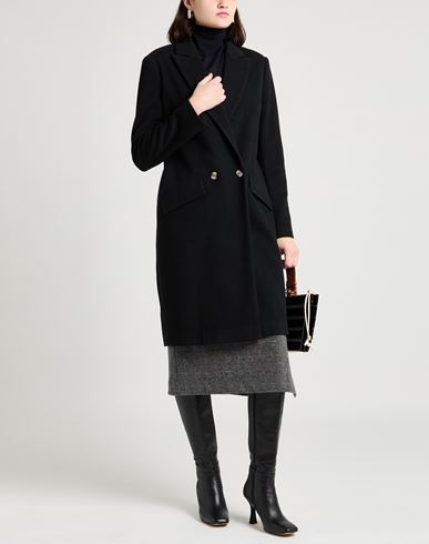 Collection Woman Coat Black Size XS Polyester, Rayon