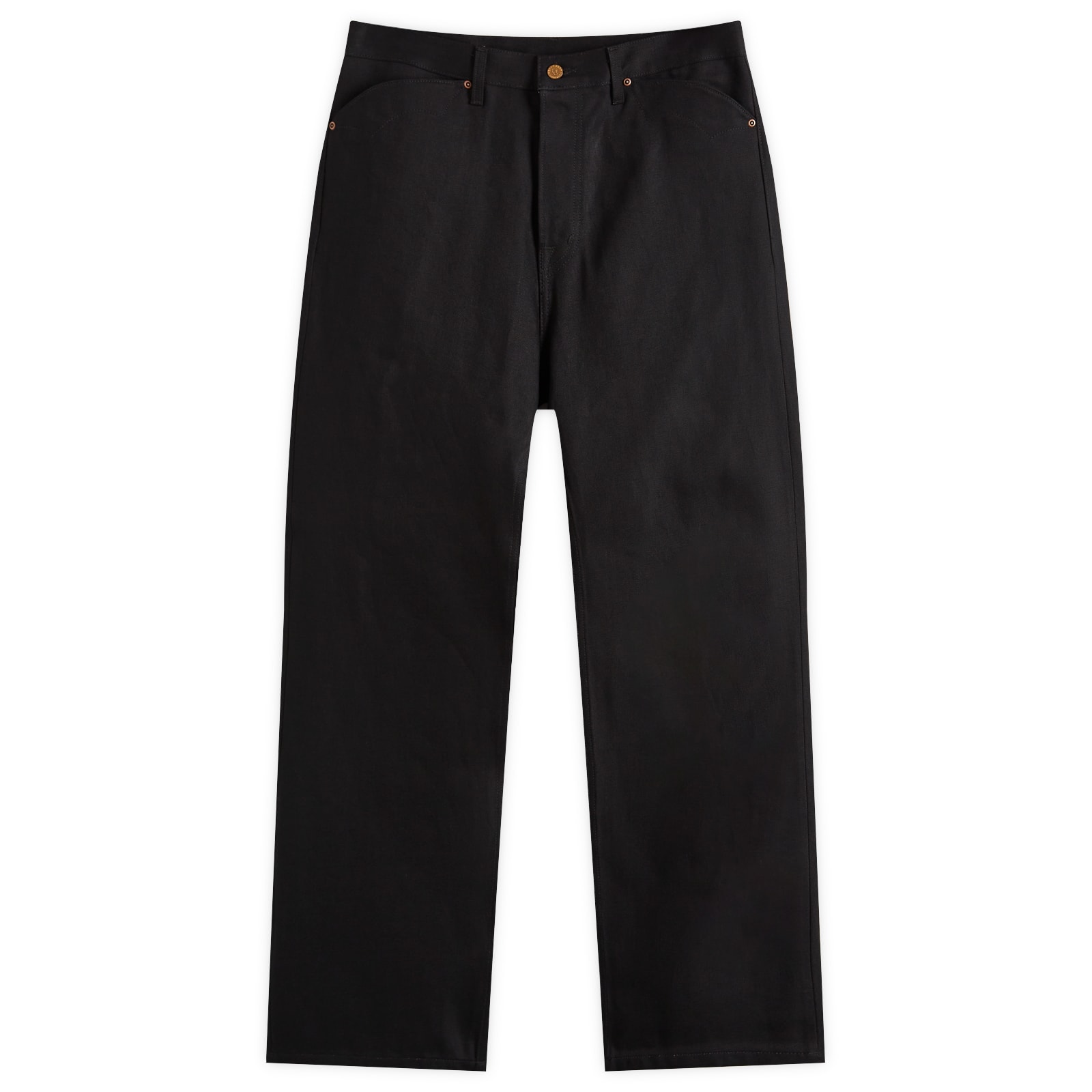 Brain Dead Men's Type 00 Wide Selvedge Jeans in Solid Black