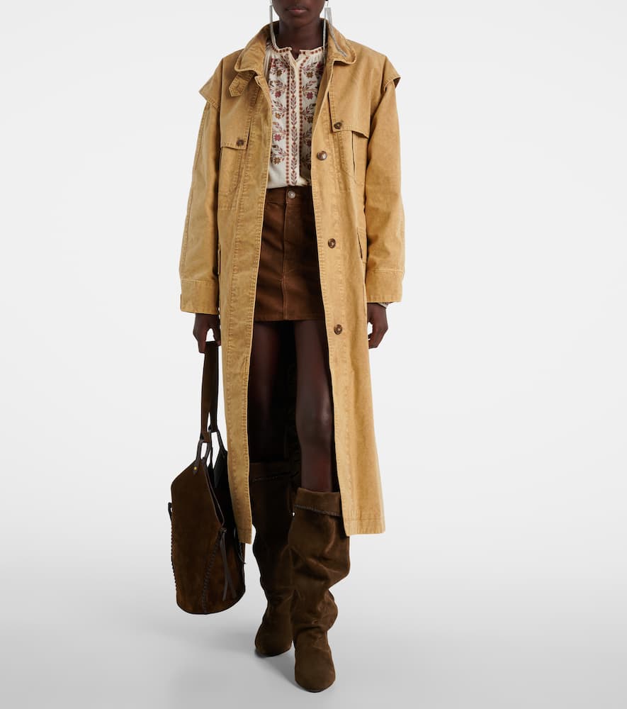 Michaela denim trench coat