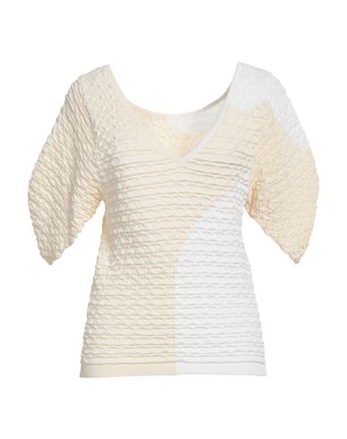 Woman Sweater Cream Size 6 Viscose, Polyamide