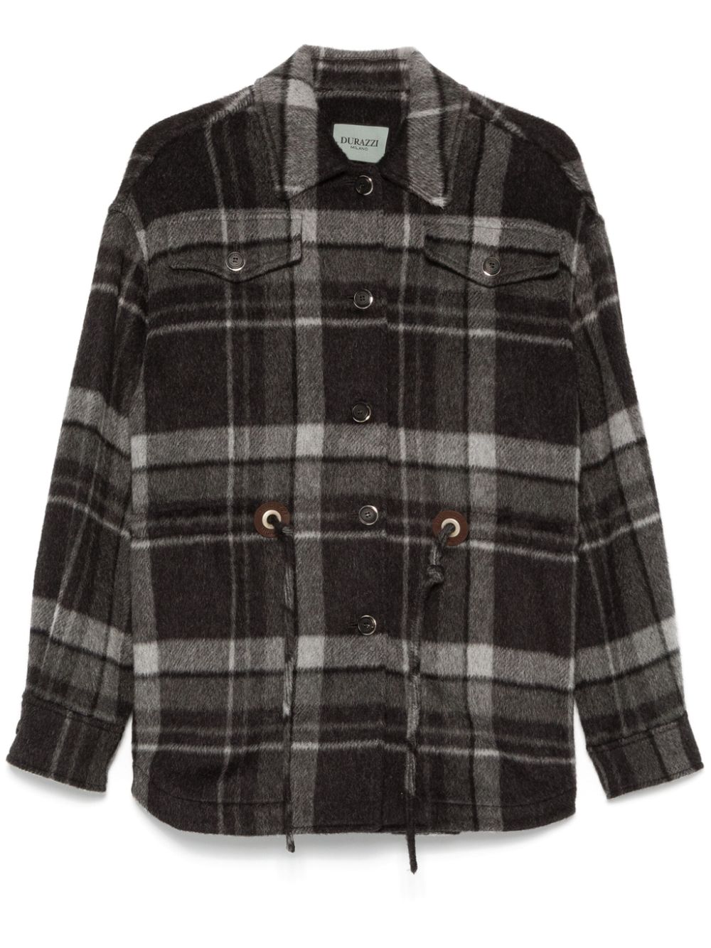 Check-pattern jacket - Grey