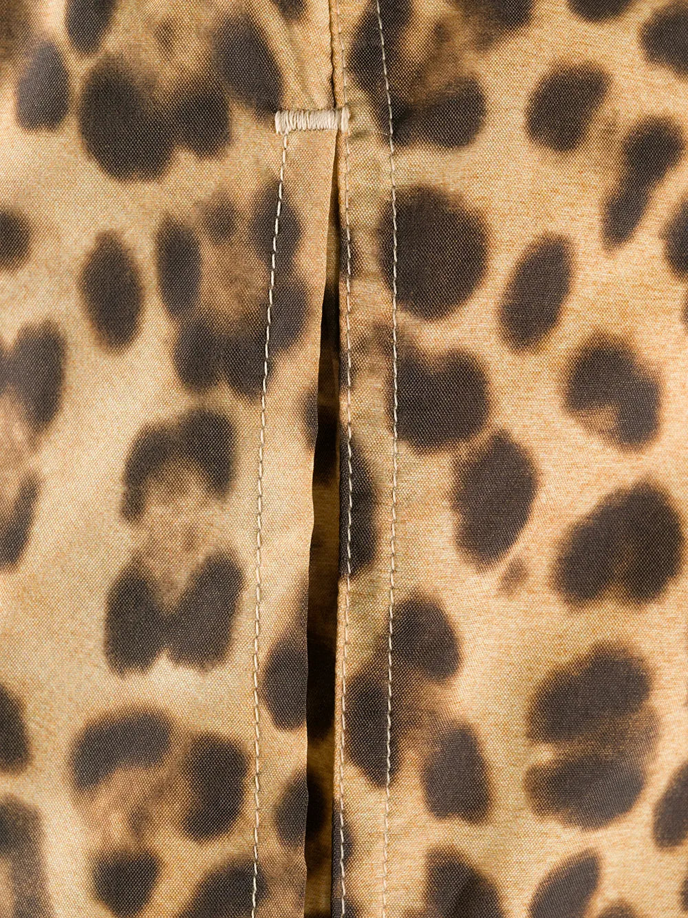 Leopard Print Swim Shorts — Beige