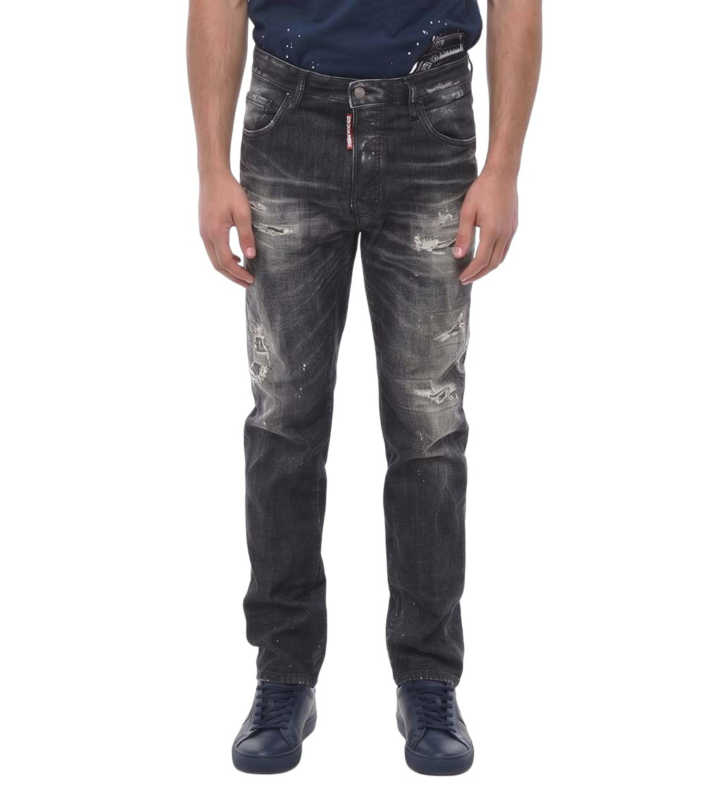 Dark Grey Mid Rise Jeans