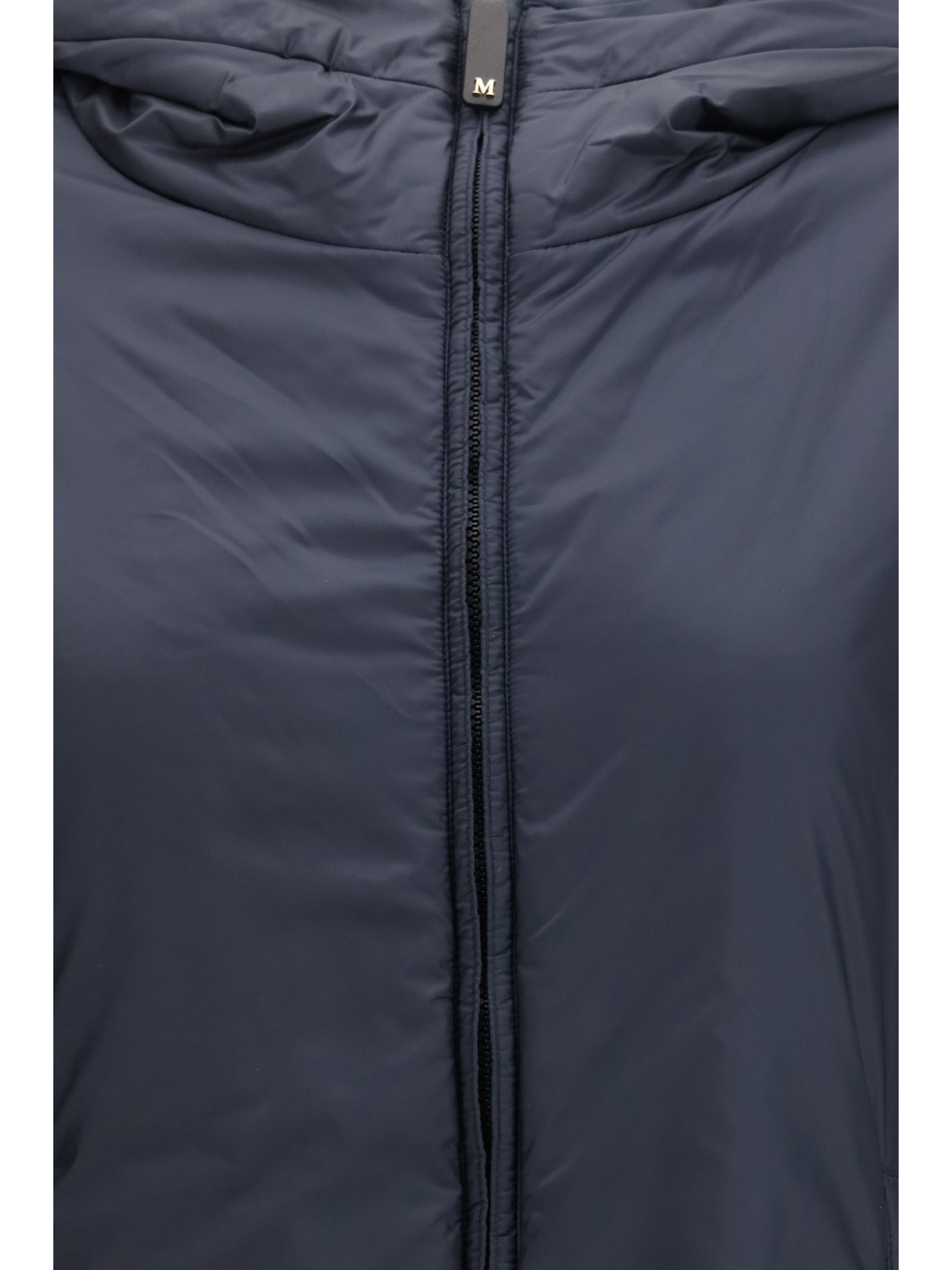 Cameluxe-Padded Canvas Down Jacket — Navy