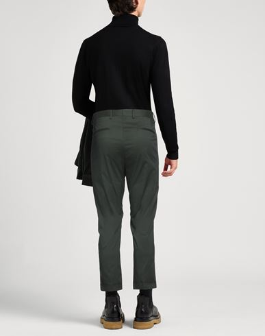 Man Pants Dark green Size 36 Cotton, Polyamide, Elastane