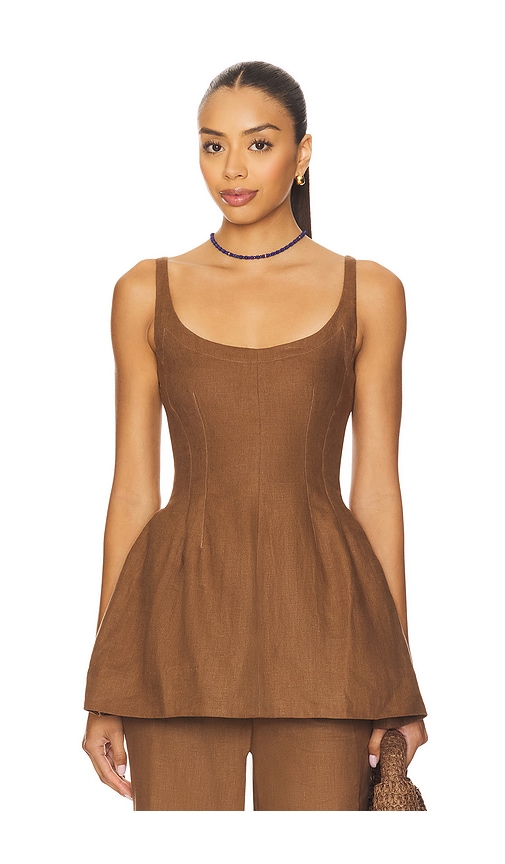 FAITHFULL Syna Top in Brown. S. Also in