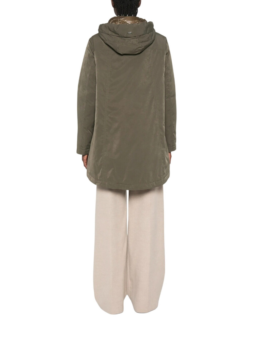 Olive Solid Hood Jackets
