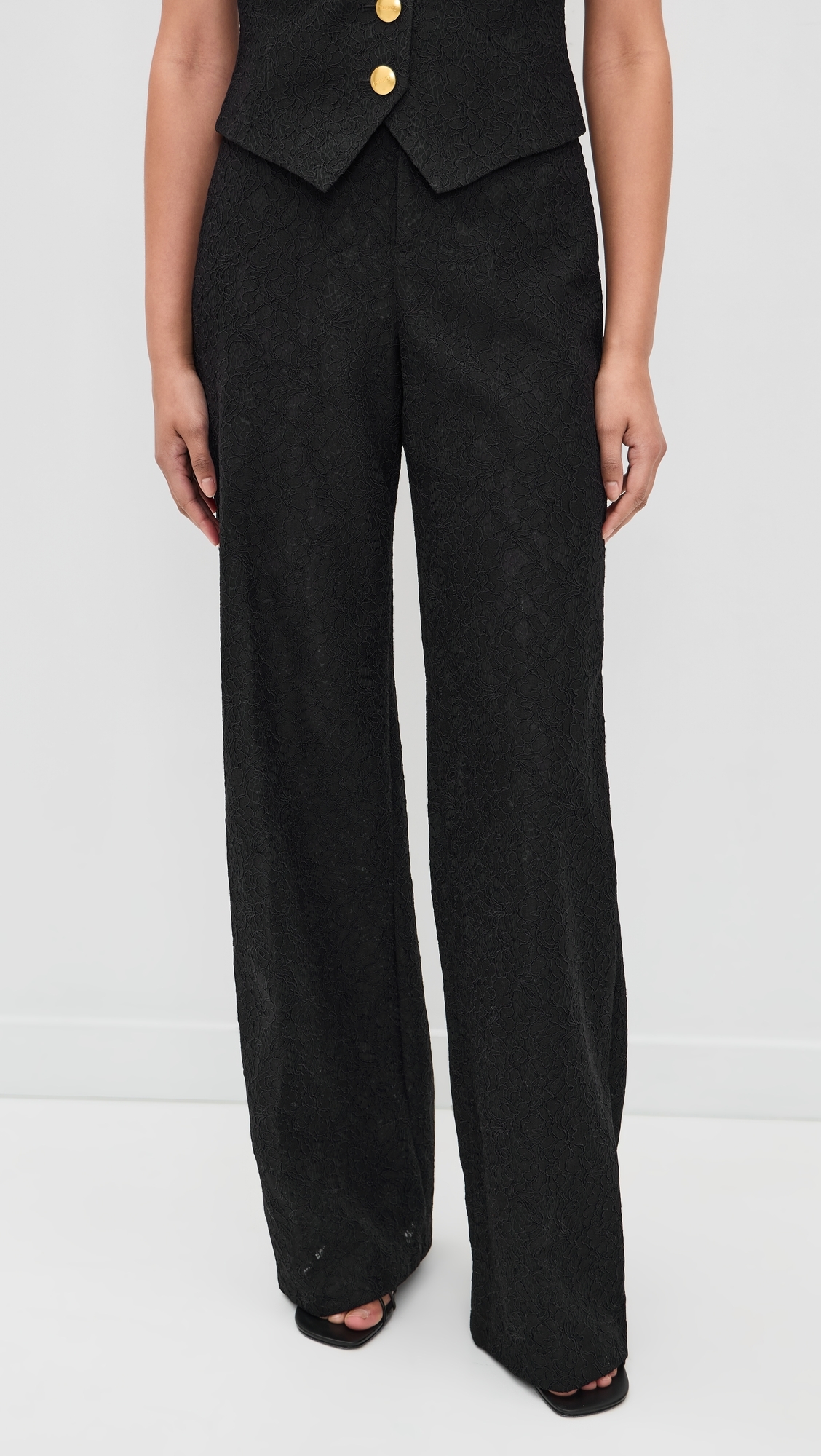 Livvy Straight Leg Trousers Black
