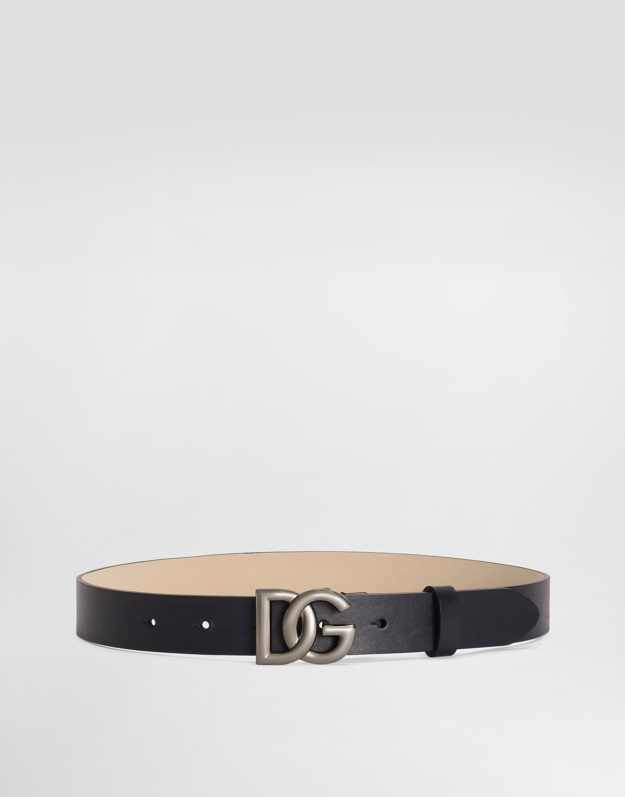 Calfskin logo belt