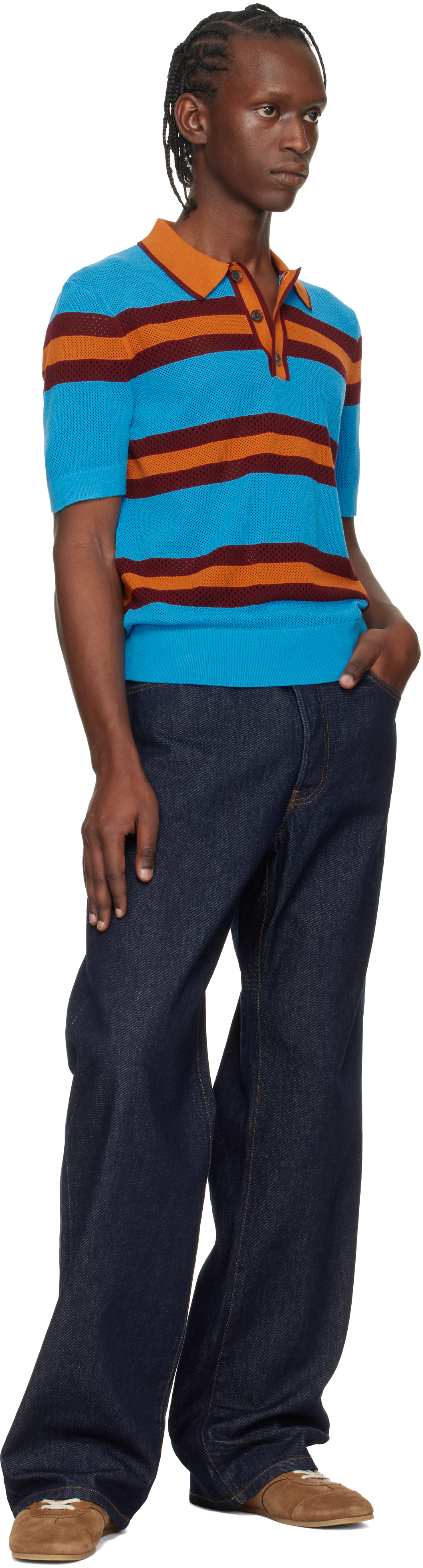 Blue Straight Leg Jeans