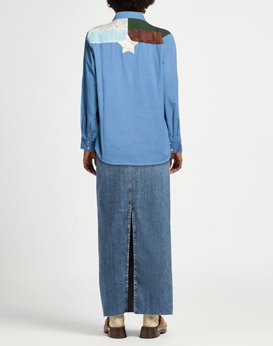 Woman Shirt Blue Size S/M Cotton
