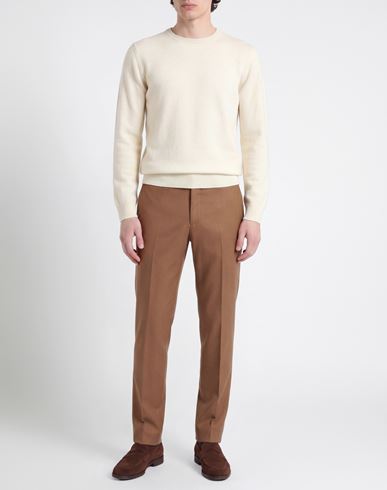 Man Sweater Cream Size XXL Wool, Polyamide