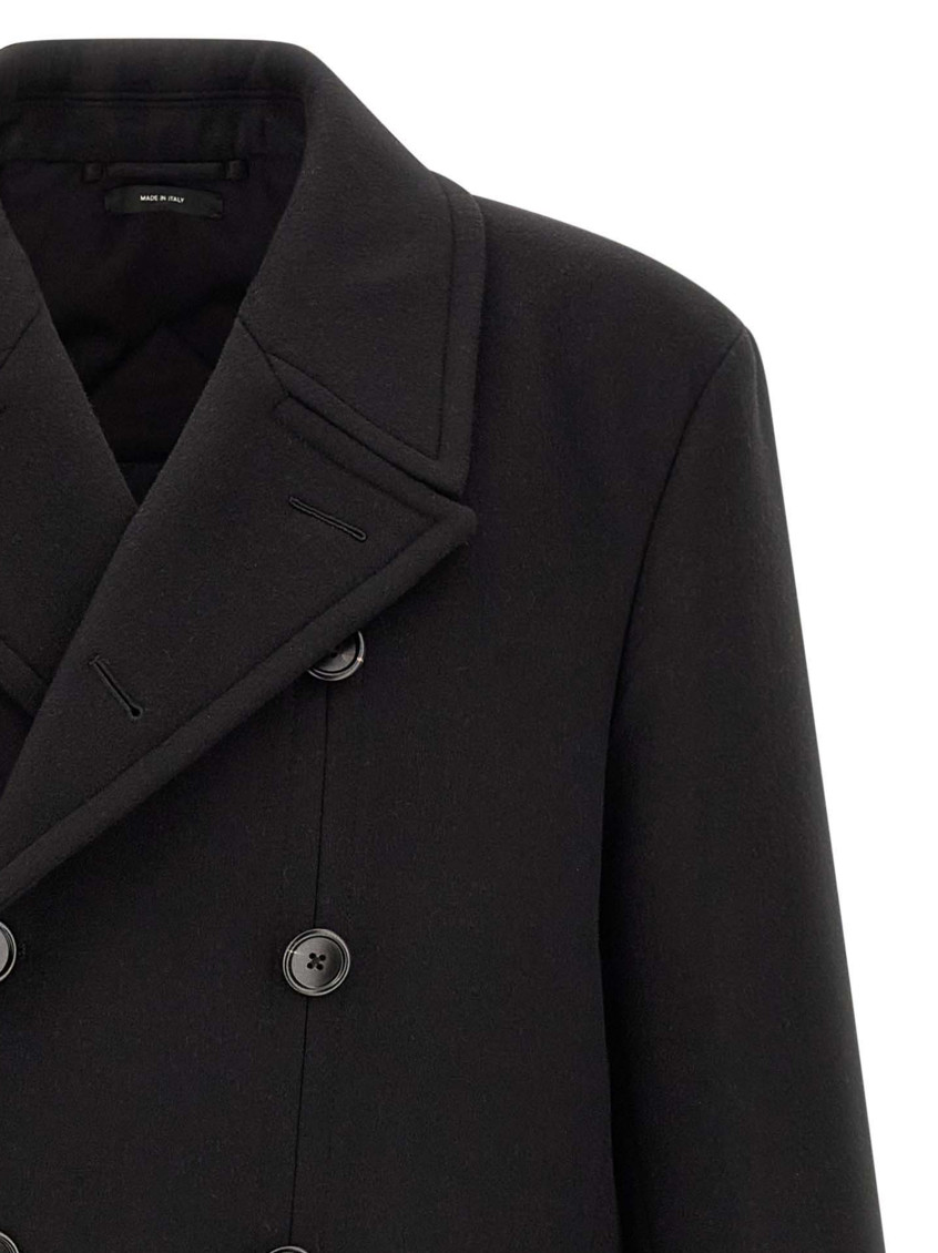 Tom Ford - long melton double breasted officer coat
