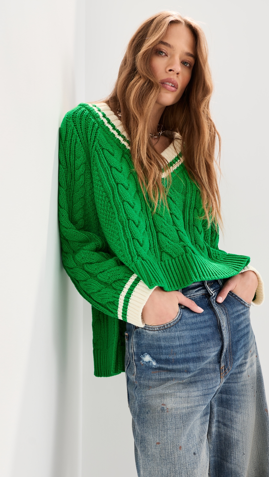Marley V Neck Sweater Midnight Multi