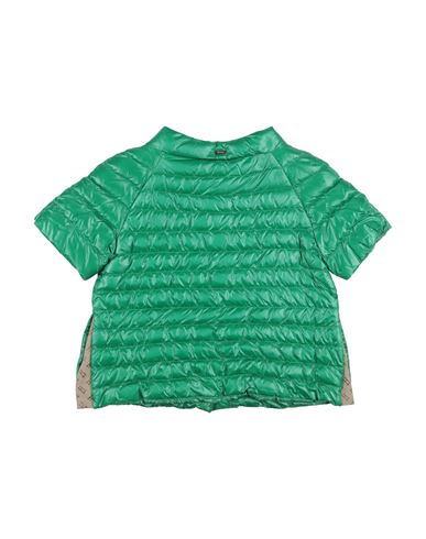 Kid Girl Puffer Green Size 10 Polyamide, Polyester, Cotton