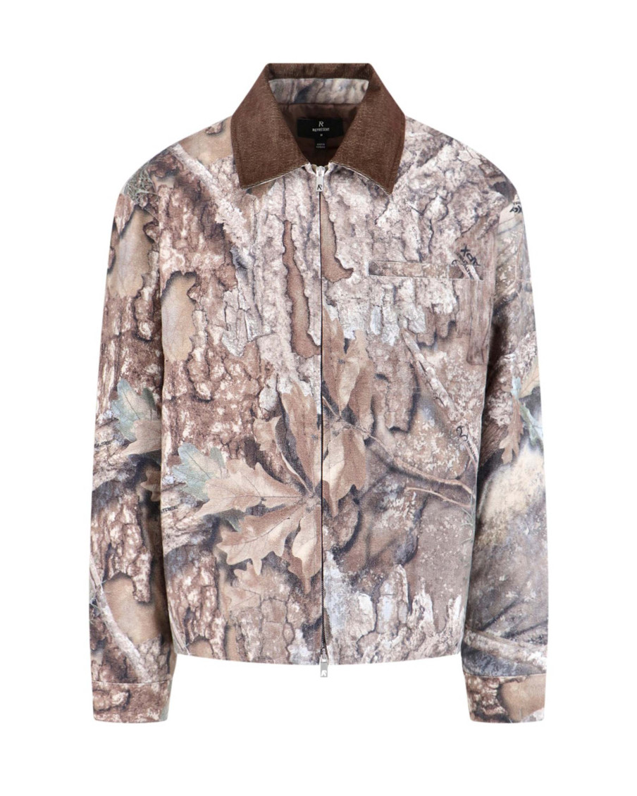 Beige Brown Shirt Collar Jacket