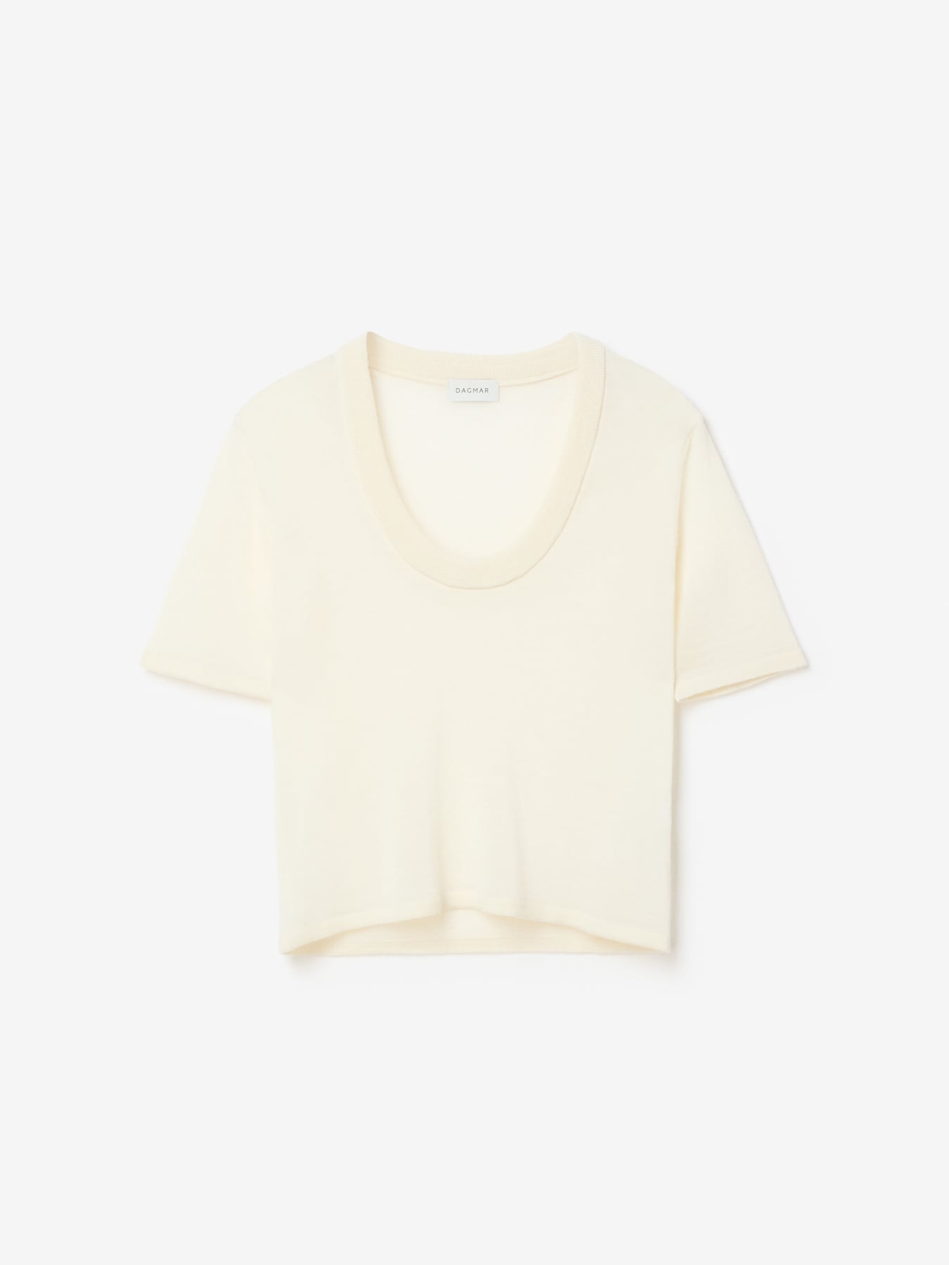 Cashmere Knit Top | House of Dagmar | Cream White | XS | 100% Cashmere