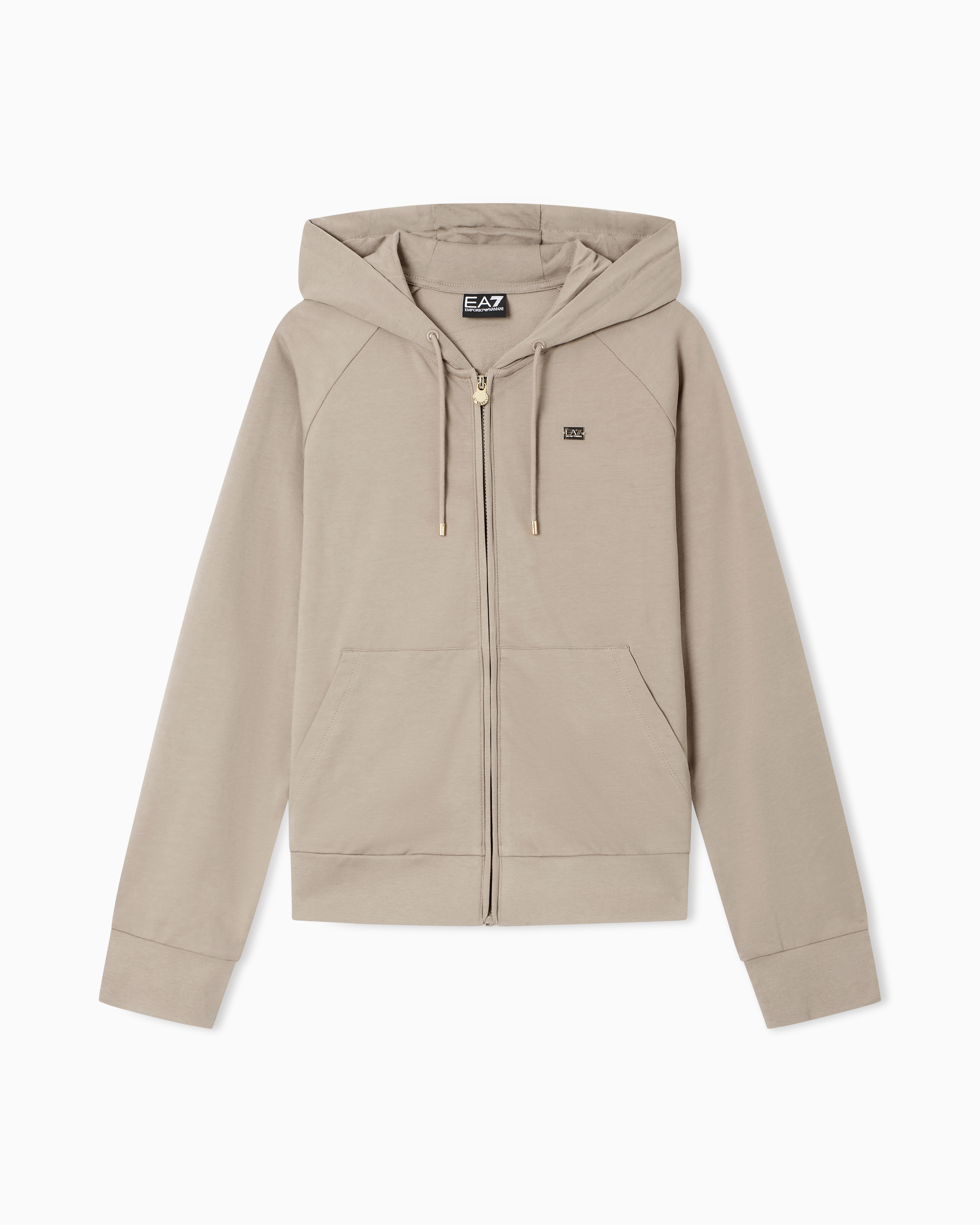 Logo sweatshirt with zip and drawstring hood Core Lady