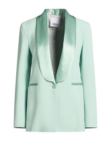 Woman Blazer Turquoise Size 4 Viscose, Elastane, Polyester