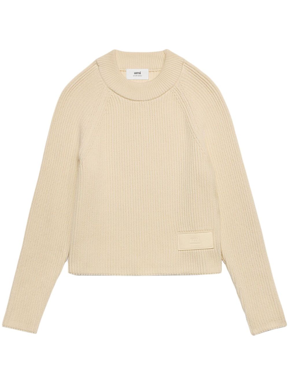 Logo-patch knitted jumper - Pink