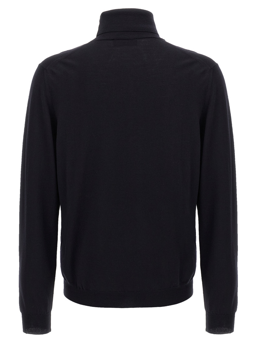 Blue Wool turtleneck sweater