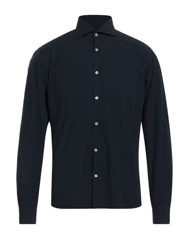 Rossopuro Man Shirt Midnight blue Size 15 ¾ Cotton