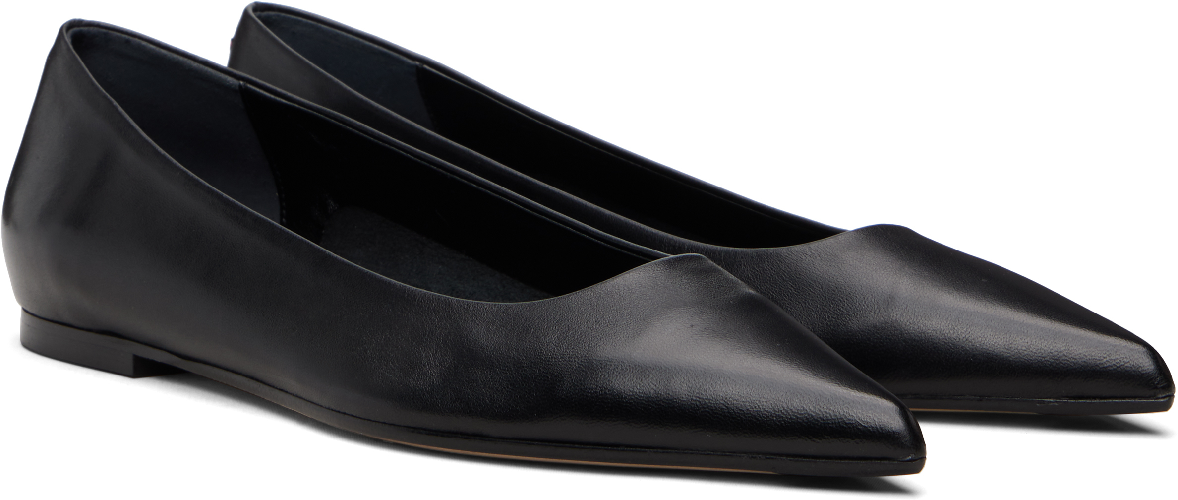 Black Cassy Pointed-Toe Flats