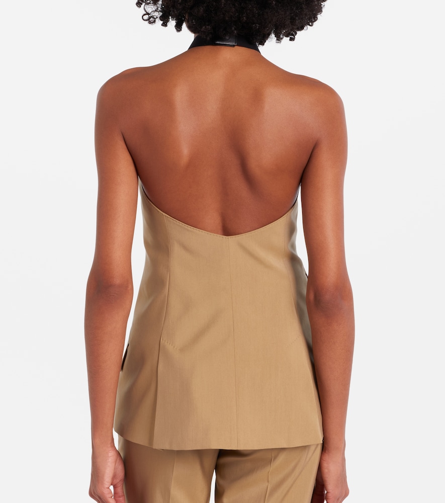 Nuraghe halterneck wool and silk vest