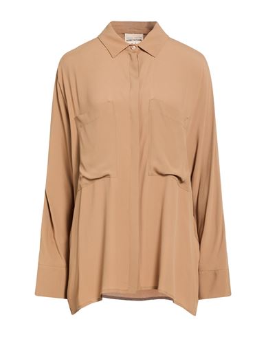 Woman Shirt Camel Size 10 Acetate, Silk