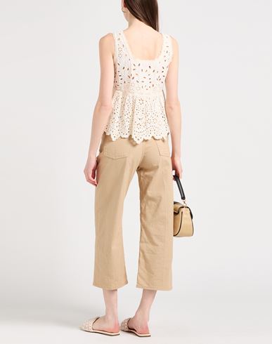 True Nyc Woman Pants Beige Size 25 Cotton, Linen, Elastane