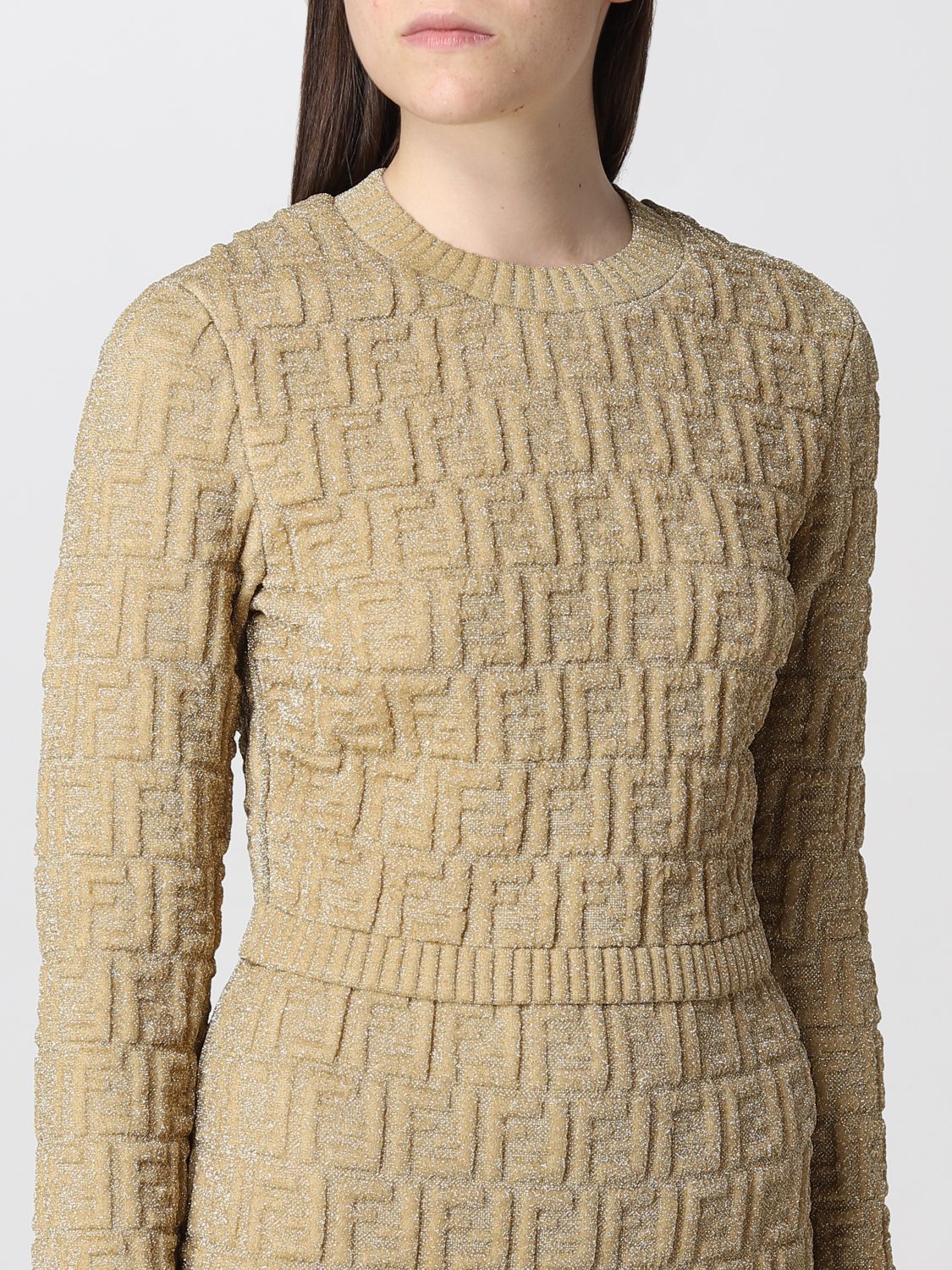 Cropped jumper with all-over logo