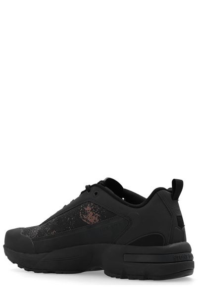 Stone Island Grime Round-Toe Panelled Sneakers