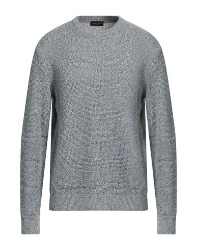 Man Sweater Light blue Size 38 Cotton