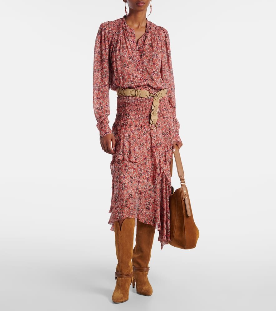 Neolin printed crêpe blouse