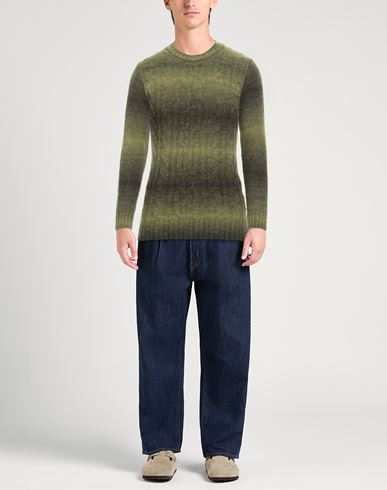 Man Sweater Green Size 36 Acrylic, Wool, Polyamide