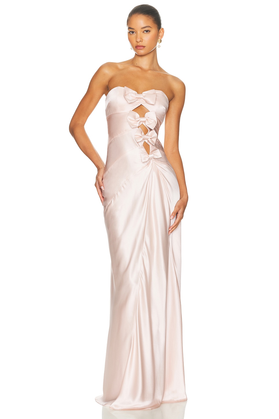 Helsa The Silk Faye Dress in Blush. - XS also in L, M, S